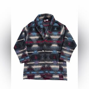 VTG Mazmania Aztec Southwestern Acrylic/Wool Cardigan Jacket Womens 2X Western